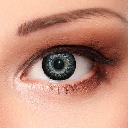 Graue Farbige Kontaktlinsen ohne Stärke Model: High intensive Grey