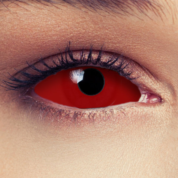 Rote farbige Kostüm Cosplay Full Sclera Kontaktlinsen "Red Witch"