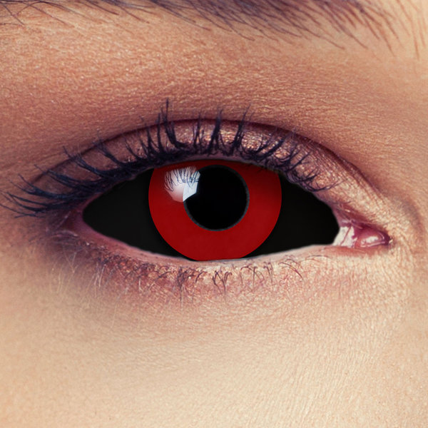 Schwarz rote Tokyo Ghoul Kostüm Cosplay Full Sclera Kontaktlinsen "Saw"