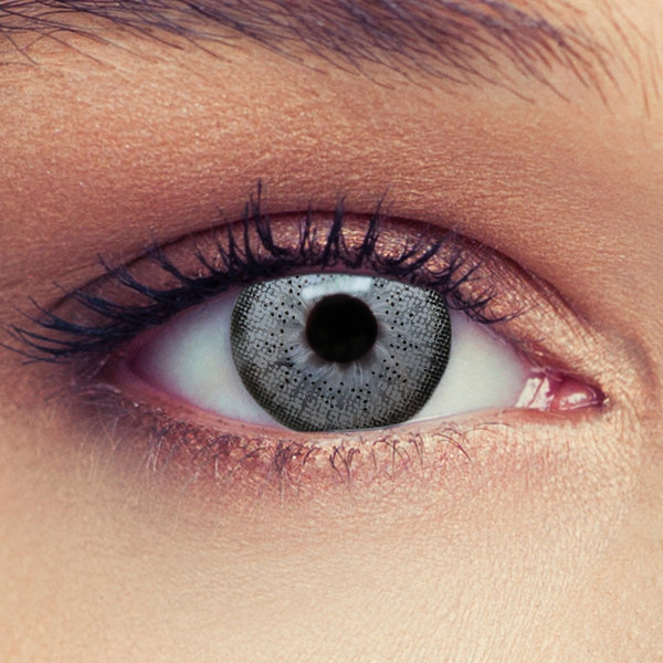 Graue Kontaktlinsen mit oder ohne Stärke "Natural Grey" natürlich wirkende farbige Linsen