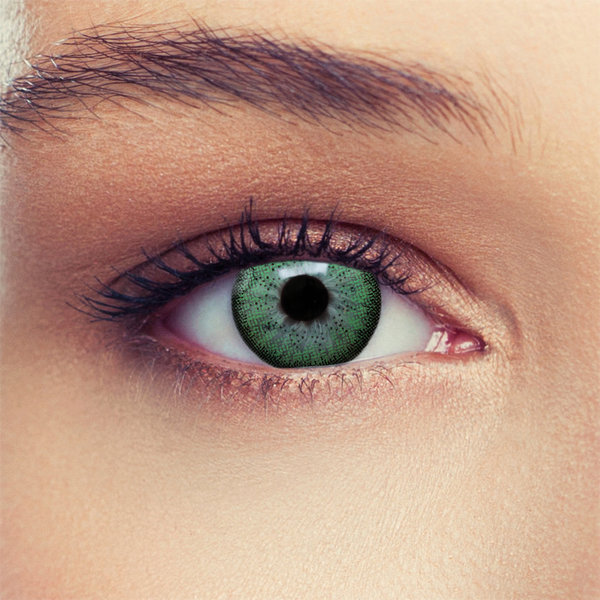 Grüne Kontaktlinsen mit oder ohne Stärke "Natural Green" natürlich wirkende farbige Linsen