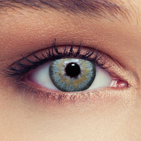 Blaue Kontaktlinsen mit/ ohne Stärke "Dimension Sky" natürlich wirkende farbige Linsen